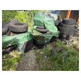 Bulk Lot of Assorted Used Rubber Tires