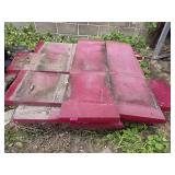 5ft Red Rectangular Panels