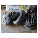 Used Honda Motorcycle Parts Assortment W/ Tires