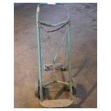Green Industrial 4-Wheel Drum Hand Truck