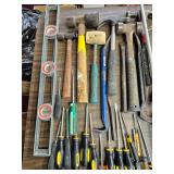 Screwdrivers, hammers, misc