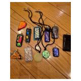 Dichroic glass pendants