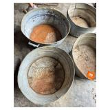 Vintage galvanized wash tubs