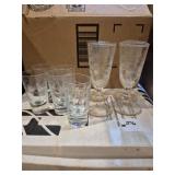 Etched juice glasses & shot glasses