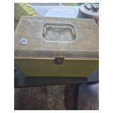 sewing box and cassett tapes