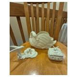 Arthur Wood Swan, Lenox hummingbird & trinket box