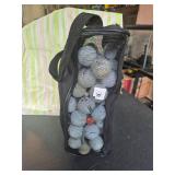 Golf balls and bag