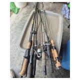 fishing poles & net