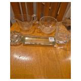 Cream & Sugar, & misc glass pieces