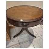 Imperial Grand Rapids table w embossed leather