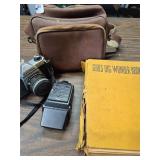 Vintage book, camera, Perrin bag