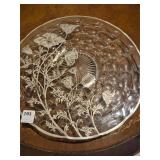 Vintage cake platter, & glass dishes