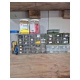 Organizer bins with contents