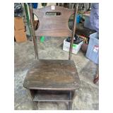 Vintage step stool chair -flip chair