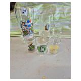 Vintage German beer and shot glasses