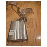 Silver plated creamer, flask