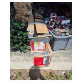 Christmas Lot- trees, ornaments, lights