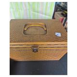 Vintage sewing box & drafting tools