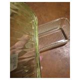 Clear glass dish with uranium lid