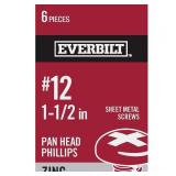 $1 #12 x 1-1/2 in. Zinc Plated Phillips Pan...