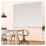 $14 White Cordless Room Darkening 1 in. Vinyl...