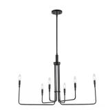 $139 6-Light Black Candle Chandelier Light Fixture