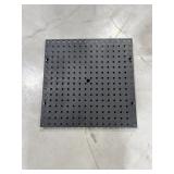 Lot of 11-black plastic interlocking pegboard...