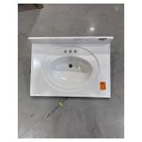 Glacier Bay White Cultured Marble Bathroom...