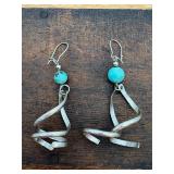 Southwestern Sterling Silver Turquoise Earrings