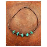 Southwest/Native Heshi Chunk Turquoise Necklace