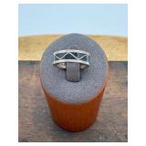 Native American Sterling Black Onyx Inlay Ring