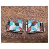 Vintage Native American Sterling Watch Tips