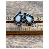 Native American Sterling Mother of Pearl Earrings