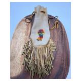 Hand Beaded Native American Leather Pouch