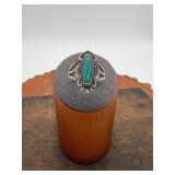 Signed NA Sterling Silver Turquoise Ring