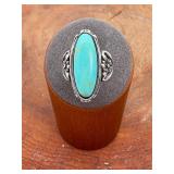 Southwestern Sterling Turquoise Ring