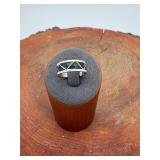 Native American Black Onyx Inlay Band Ring