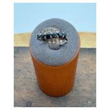 Sterling Silver Black Gemstone Ring