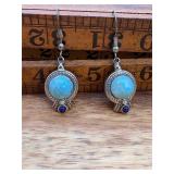 Silver Turquoise Southwest Earrings