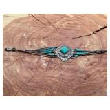 Native/Southwest Sterling Turquoise Bracelet