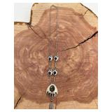 Native Sterling Turquoise Bear Claw Necklace