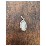Sterling Carved Cameo Pendant