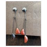 Silver Tone Southwest Earrings