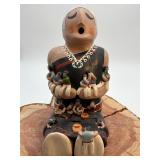 Signed Pueblo Storytelling Pottery Piece