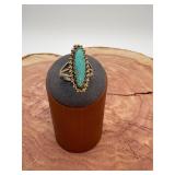 Native Sterling Silver Turquoise ring sz 7.25