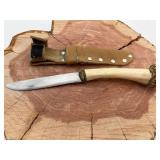 Vintage Fixed Blade Knife Stag Handle