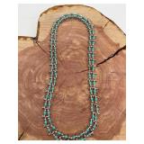 SilverTone with Turquoise tone Beaded Necklace