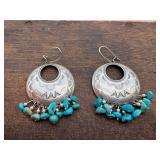 CP Relios Southwest Sterling Turquoise Earrings