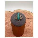 Native Sterling Silver Turquoise ring sz 7.25
