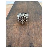 Vintage Stainless Biker Ring sz 11.5